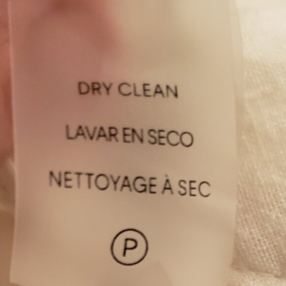 Calvin Klein White Lined Linen Blend Crop Pant - Picture 12 of 13